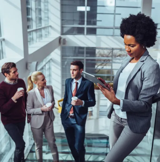 group-of-employees-on-stairs